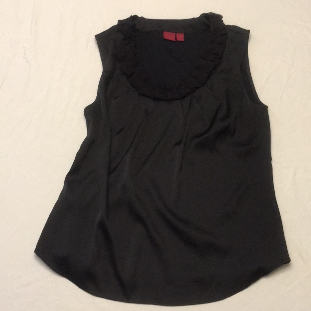 Black silky tank top